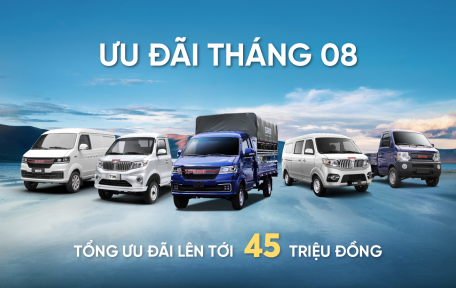 Ưu Đãi Tháng 8: SRM Motors Hỗ Trợ 100% Lệ Phí Trước Bạ Và Giảm Giá Đến 45 Triệu
